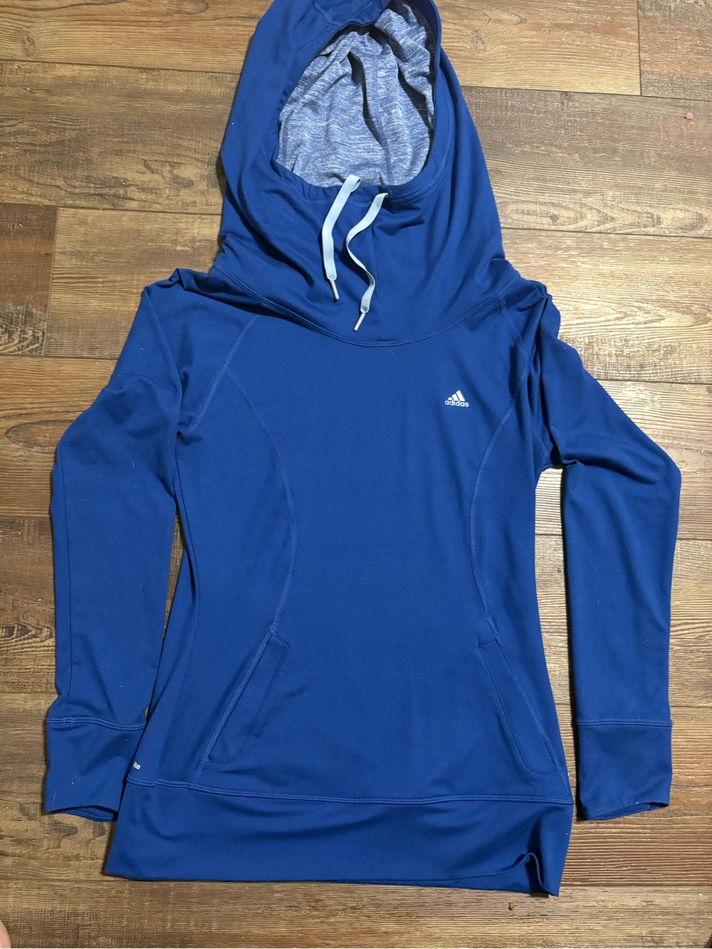 Adidas Climalite Women’s Blue Pullover Hoodie Sweatshirt Size Small S Active